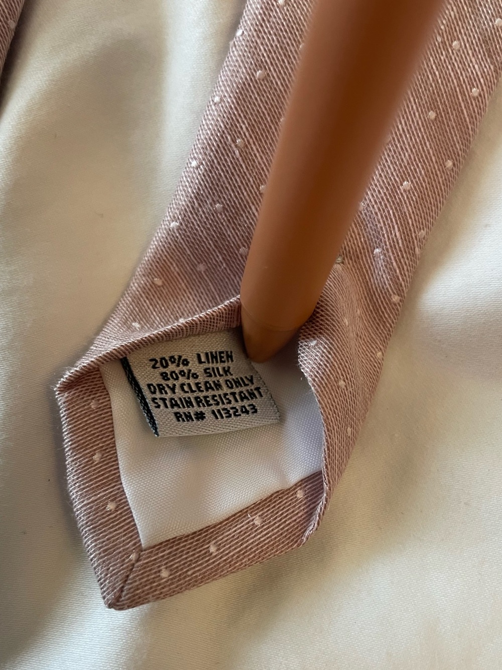 The Tie Bar Dusty Rose Micro-Pattern Tie - Picture 6 of 7